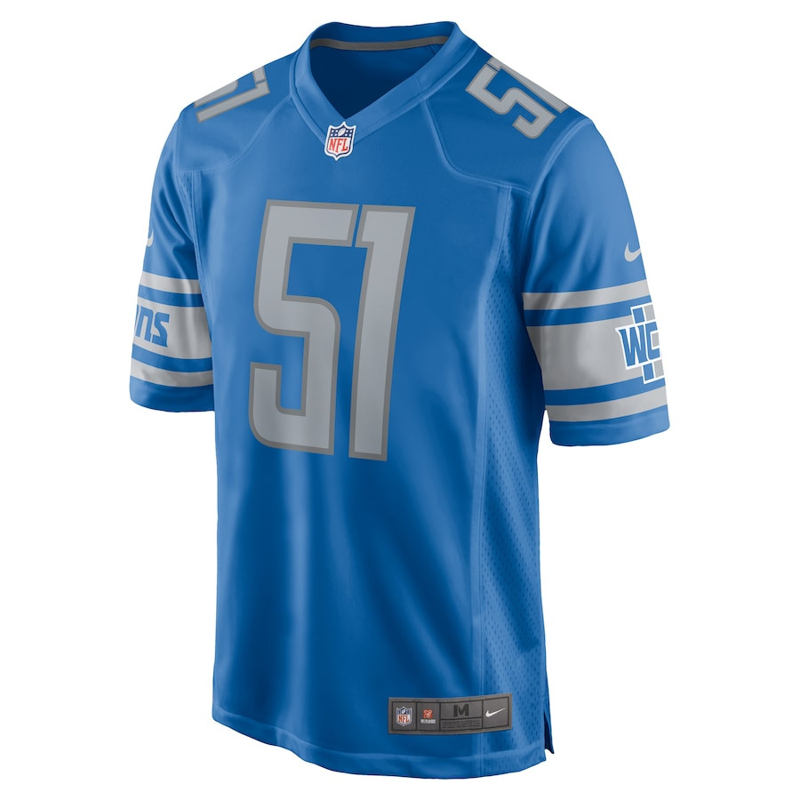Bruce Irvin 51 Detroit Lions Game Blue NFL Jersey Men's
