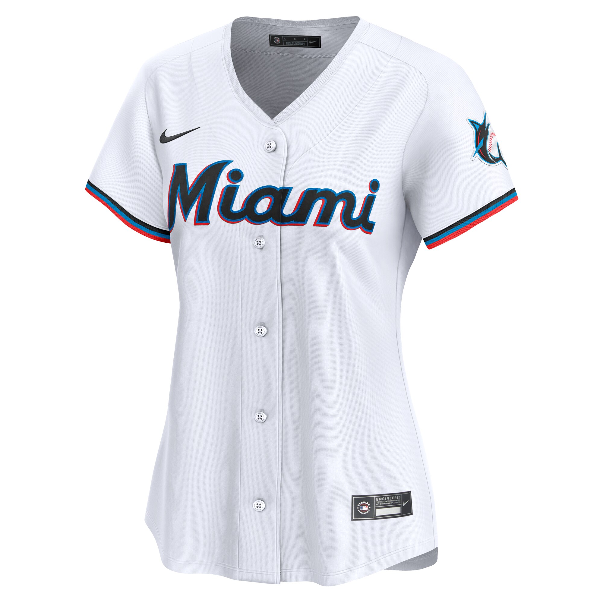 Miami Marlins Sandy Alcantara White Home Limited Player MLB Jersey Women's