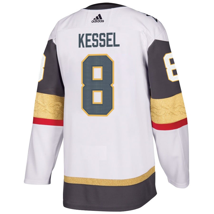 Phil Kessel 8 Vegas Golden Knights Stanley Cup 2023 Champions Patch Away Breakaway White NHL Jersey Men's