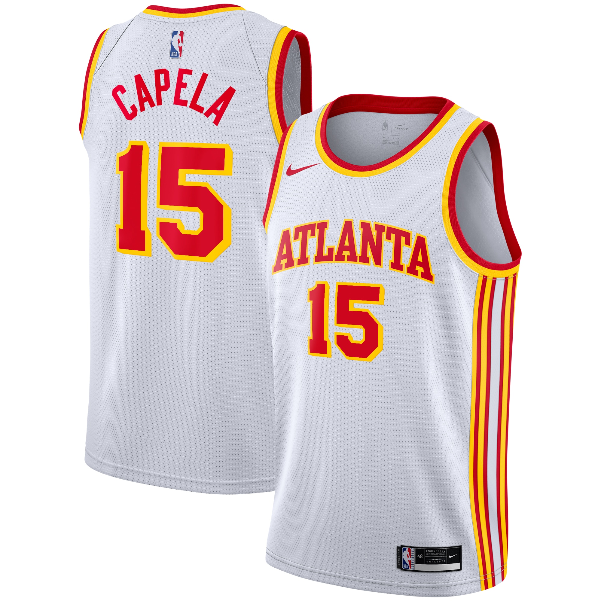 Atlanta Hawks Association Edition Swingman White Clint Capel NBA Jersey Youth
