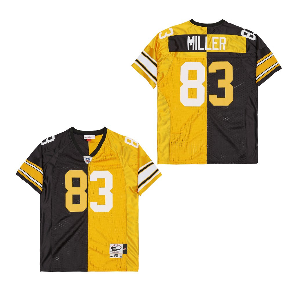 Heath Miller 83 Pittsburgh Steelers Two-Toned Retro Throwback Black/Yellow NFL Jersey Men's