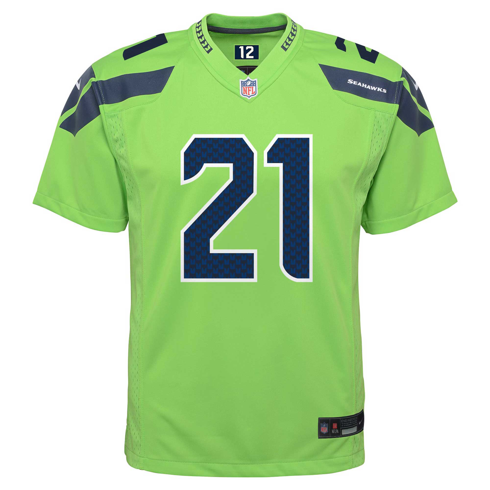 Seattle Seahawks Devon Witherspoon Neon Green Alternate Player Game NFL Jersey Youth