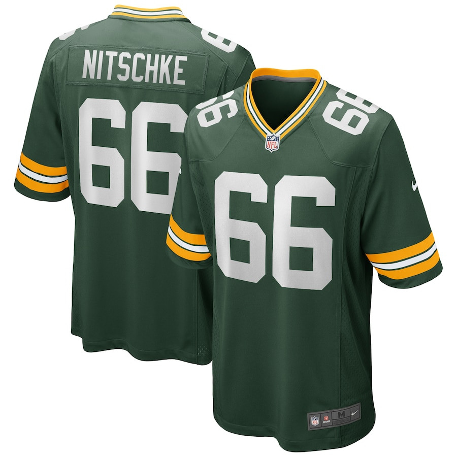 Ray Nitschke 66 Green Bay Packers Game Retired Green NFL Jersey Men's
