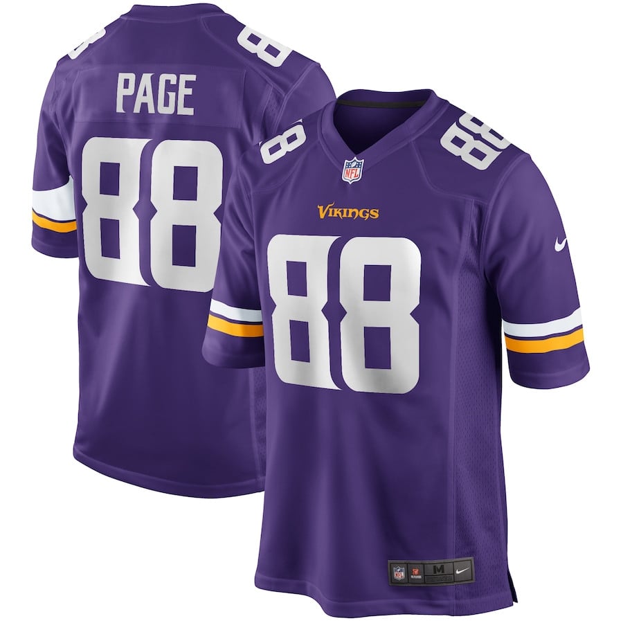 Alan Page 88 Minnesota Vikings Game Retired Purple NFL Jersey Men's
