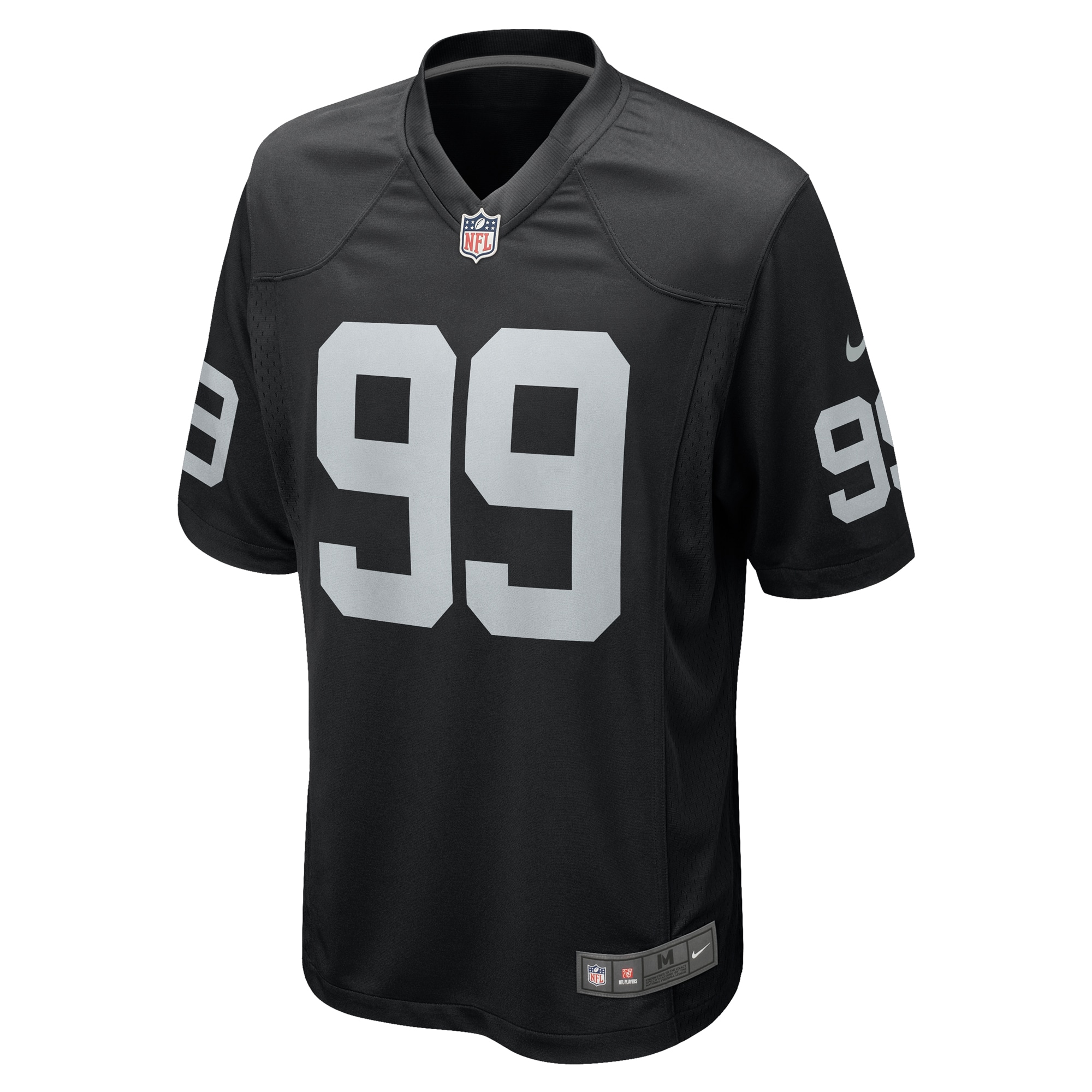 Las Vegas Raiders Nesta Jade Silvera Black Team Game NFL Jersey Men's