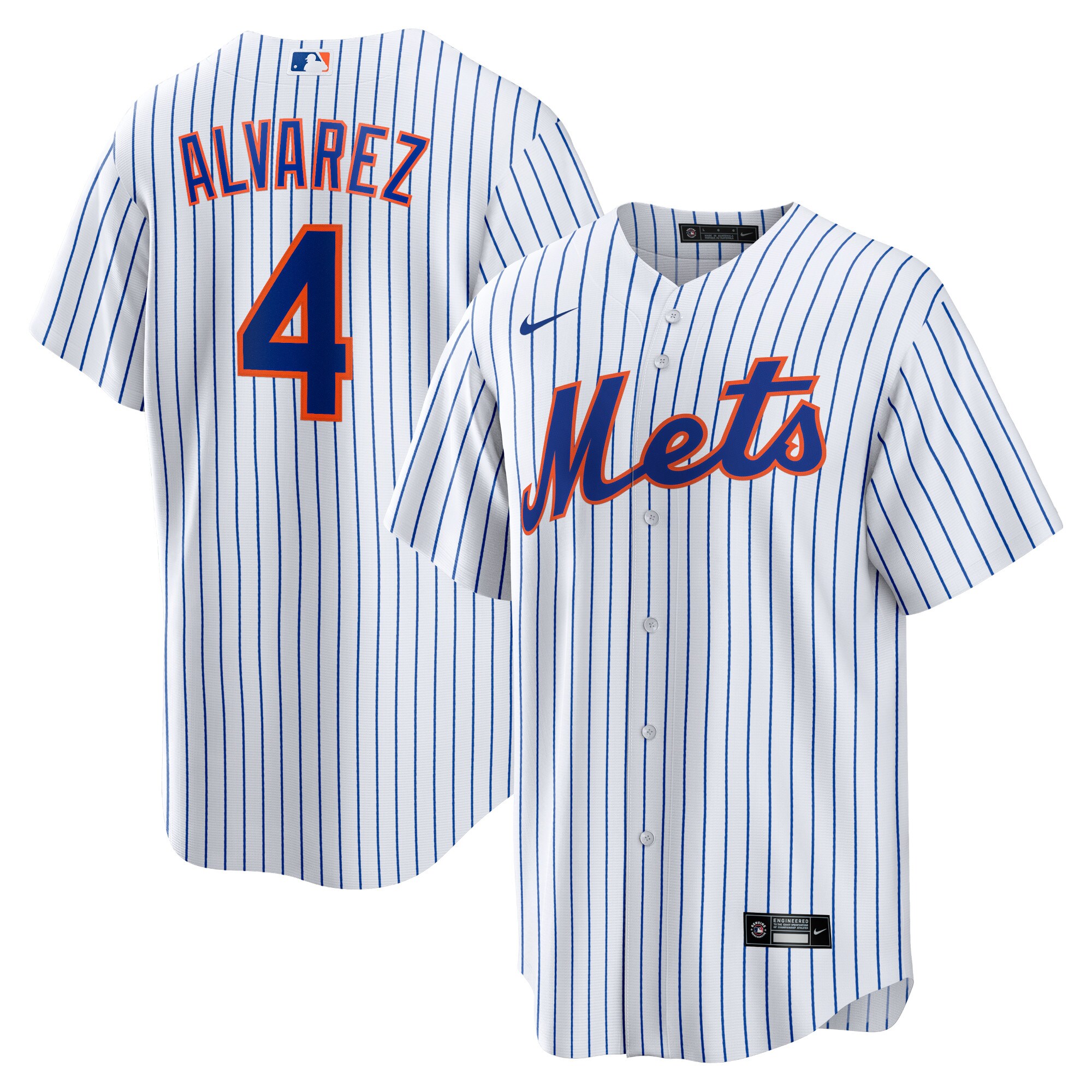 New York Mets Francisco Alvarez White Player MLB Jersey Men's