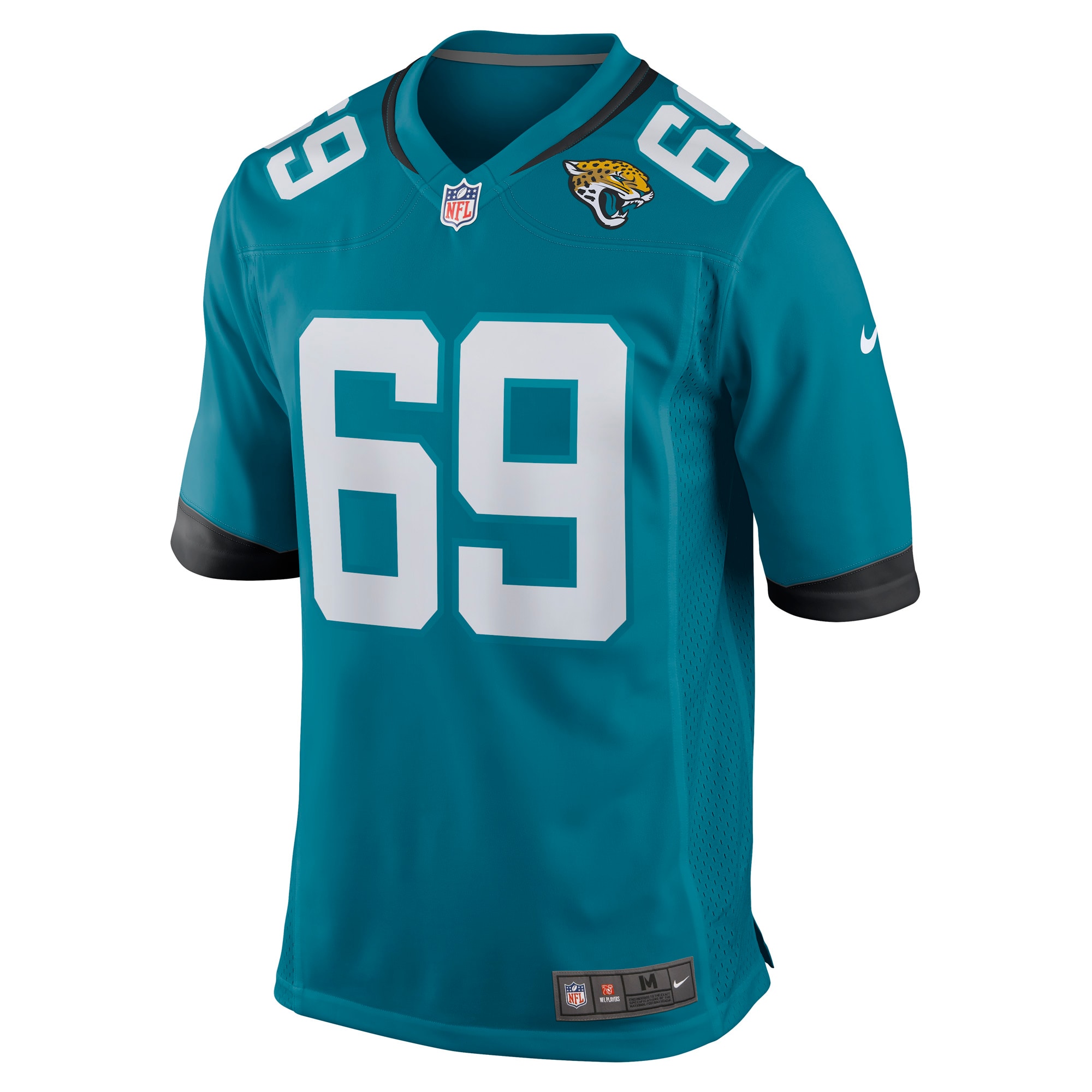 Jacksonville Jaguars Tyler Shatley Teal Game NFL Jersey Men's