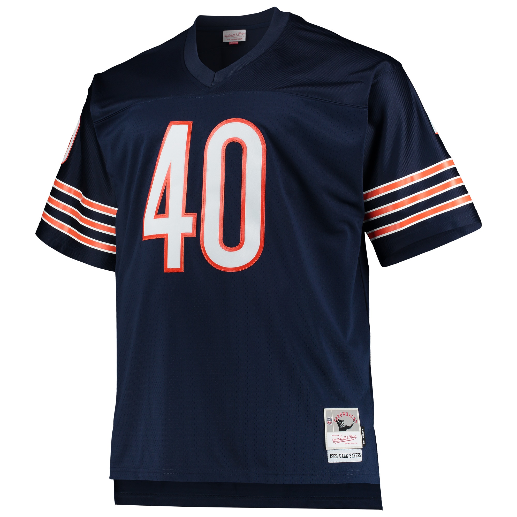 Chicago Bears Gale Sayers Mitchell Ness Navy Big Tall 1969 Retired Player NFL Jersey Men's