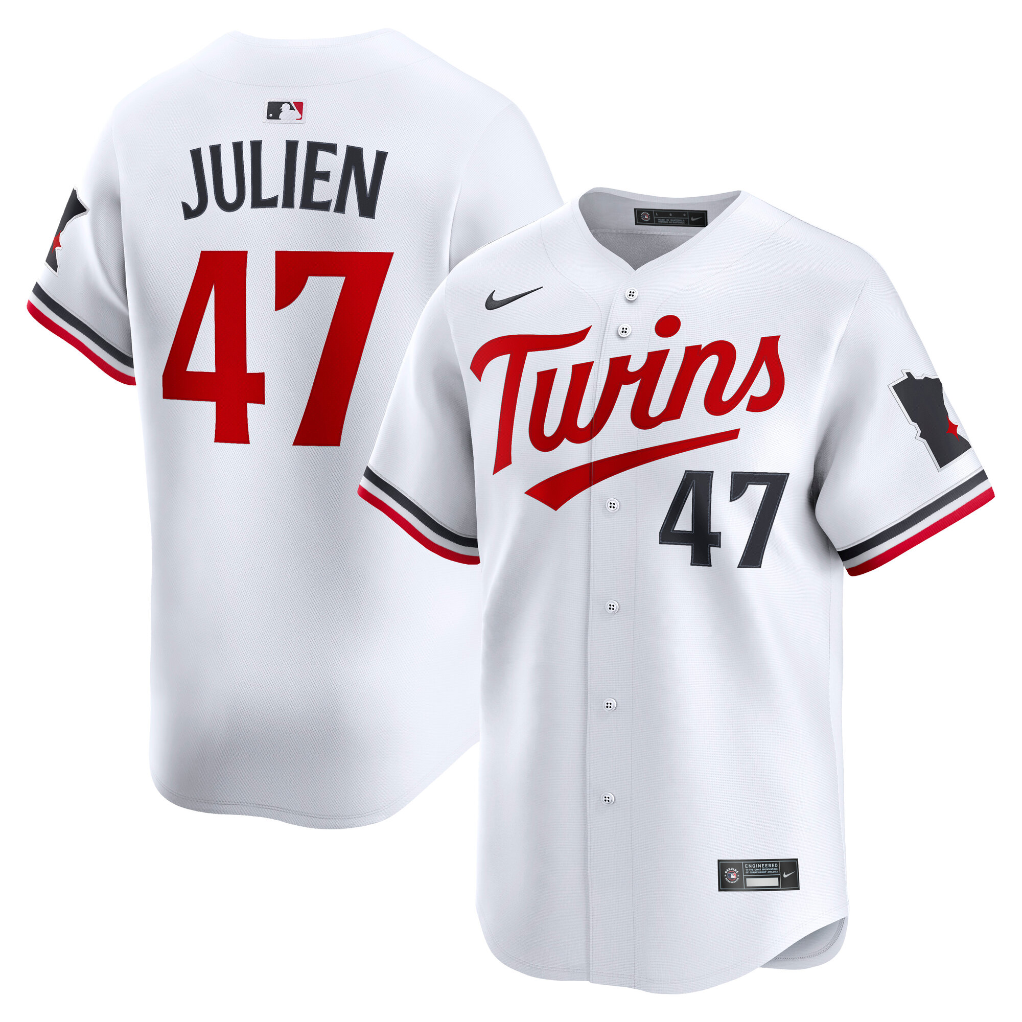 Minnesota Twins Edouard Julien White Home Limited Player MLB Jersey Men's