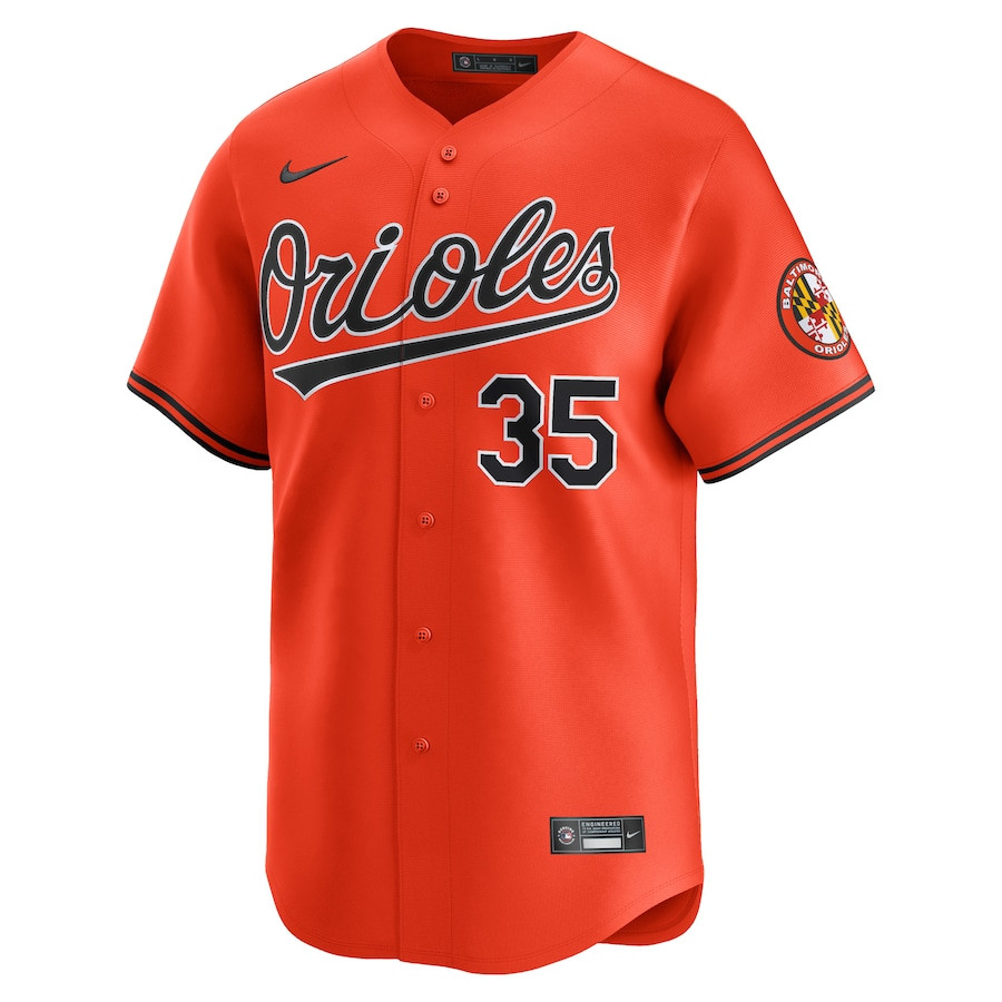 Adley Rutschman 35 Baltimore Orioles Alternate Limited Orange MLB Jersey Men's