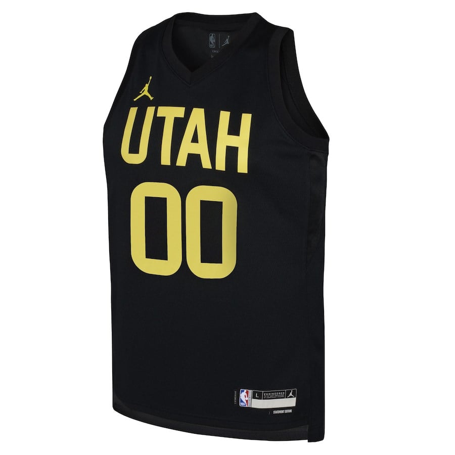 Jordan Clarkson 00 Utah Jazz Swingman Player Statement Edition Black NBA Jersey Youth