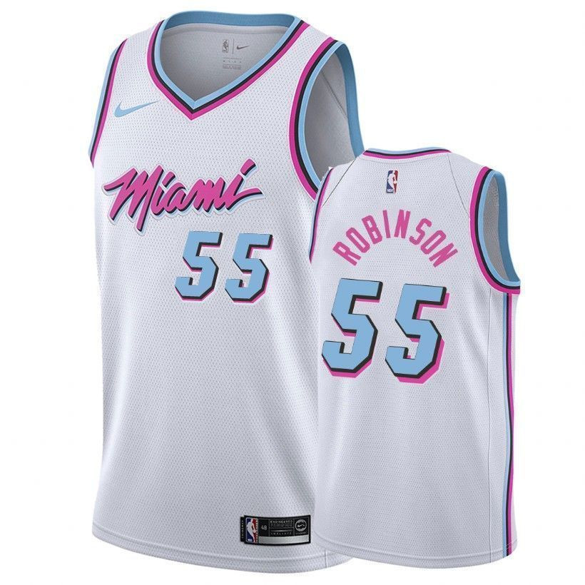Miami Heat Duncan Robinson 55 Cit White NBA Jersey Men's