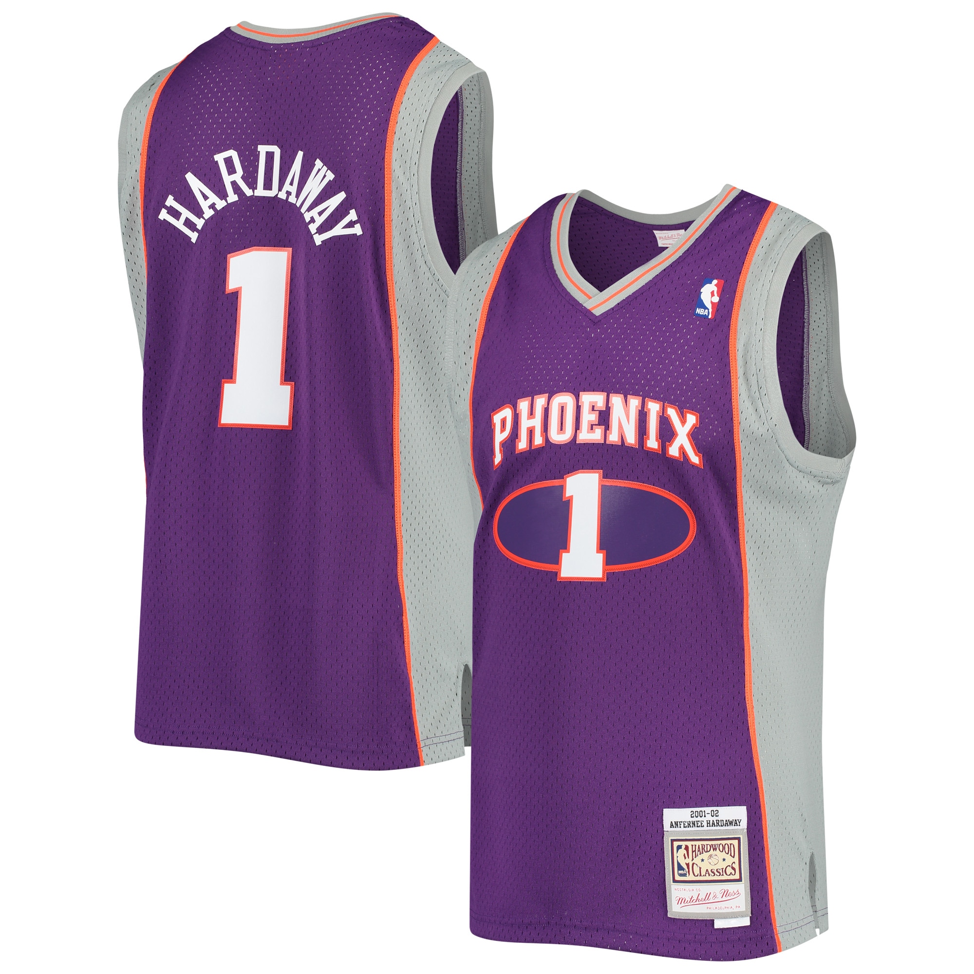 Mitchell Ness Penny Hardaway Purple Phoenix Suns 2001-2002 Hardwood Classics Swingman NBA Jersey Men's