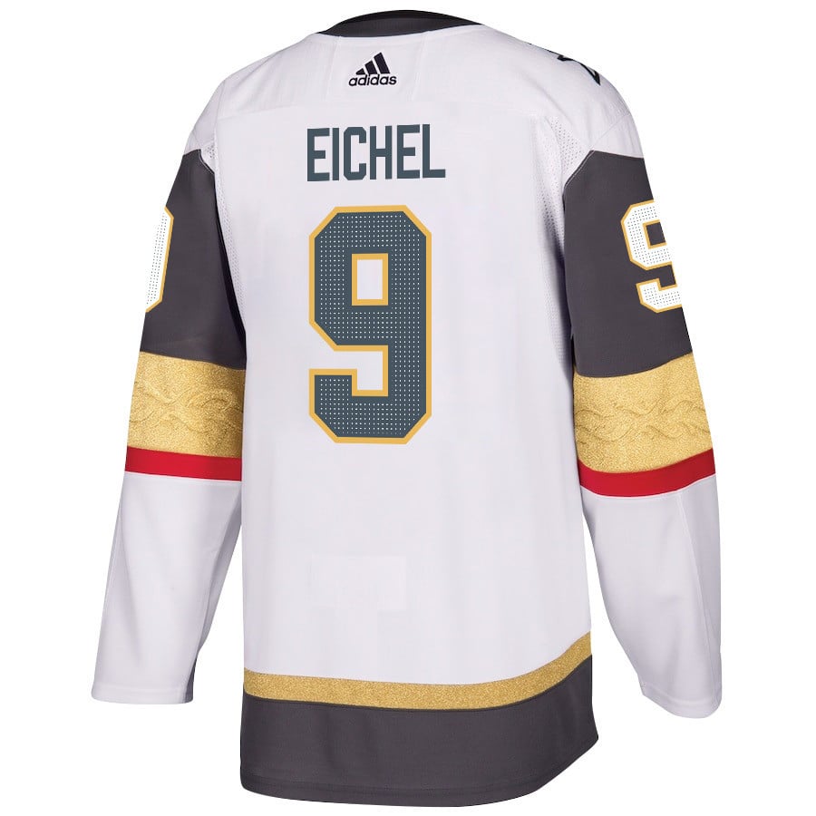 Jack Eichel 9 Vegas Golden Knights Stanley Cup 2023 Final Patch Away Breakaway White NHL Jersey Men's