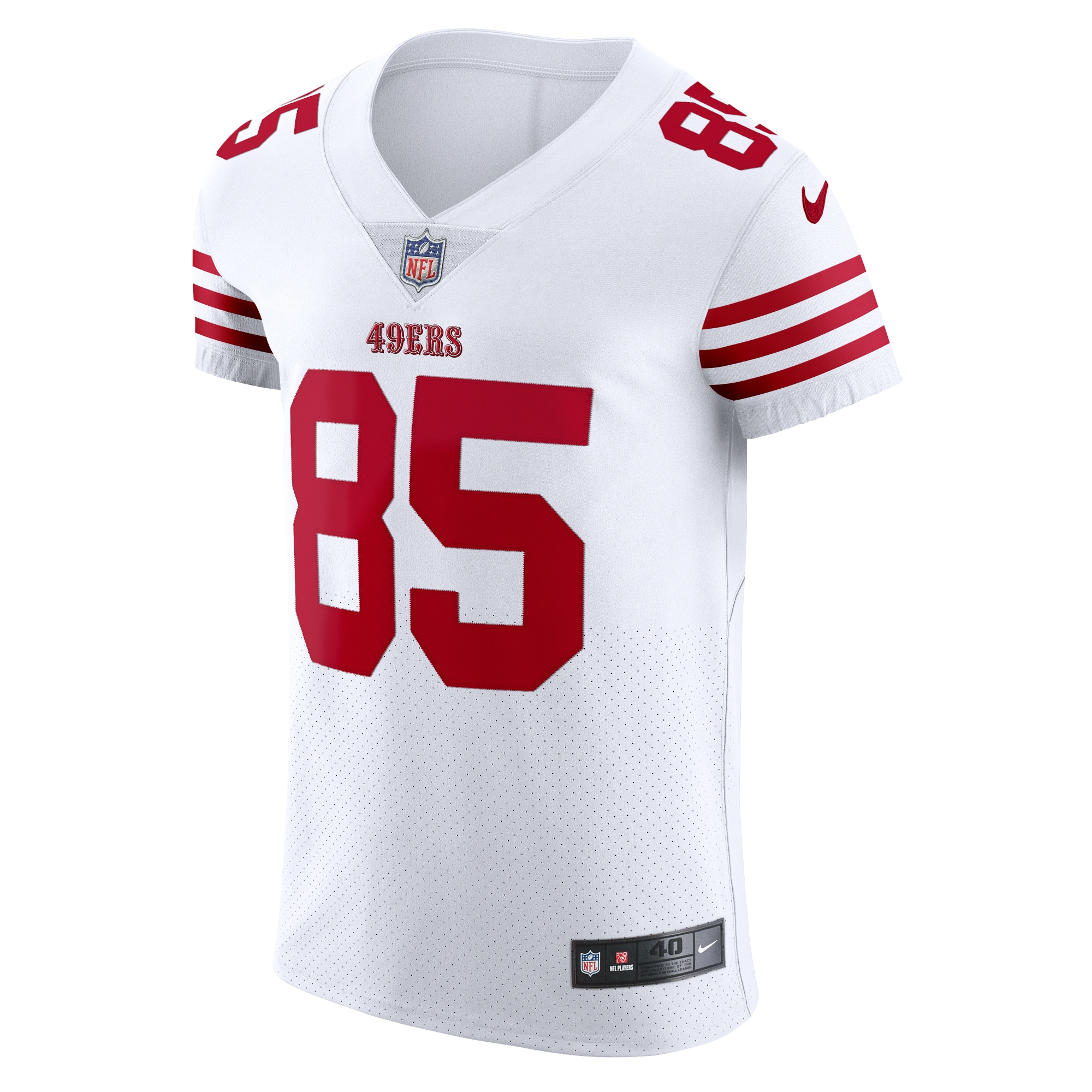 San Francisco 49ers George Kittle White Vapor Elite NFL Jersey Men's
