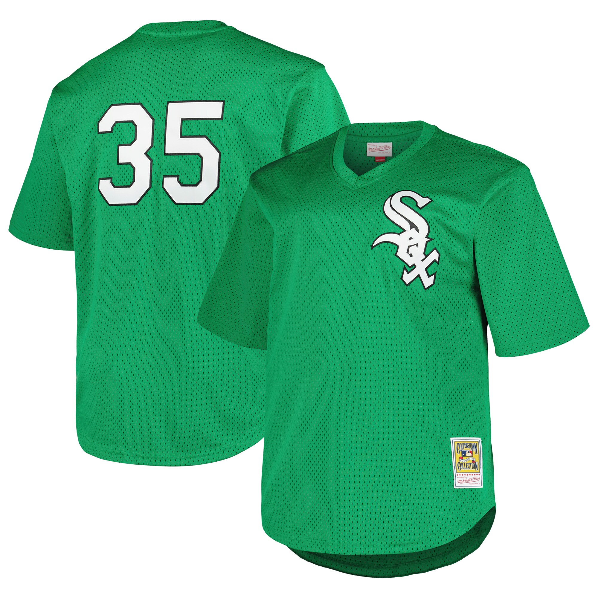 Chicago White Sox Frank Thomas Profile Kelly Green Big Tall Cooperstown Collection Mesh Batting Practice MLB Jersey Men's