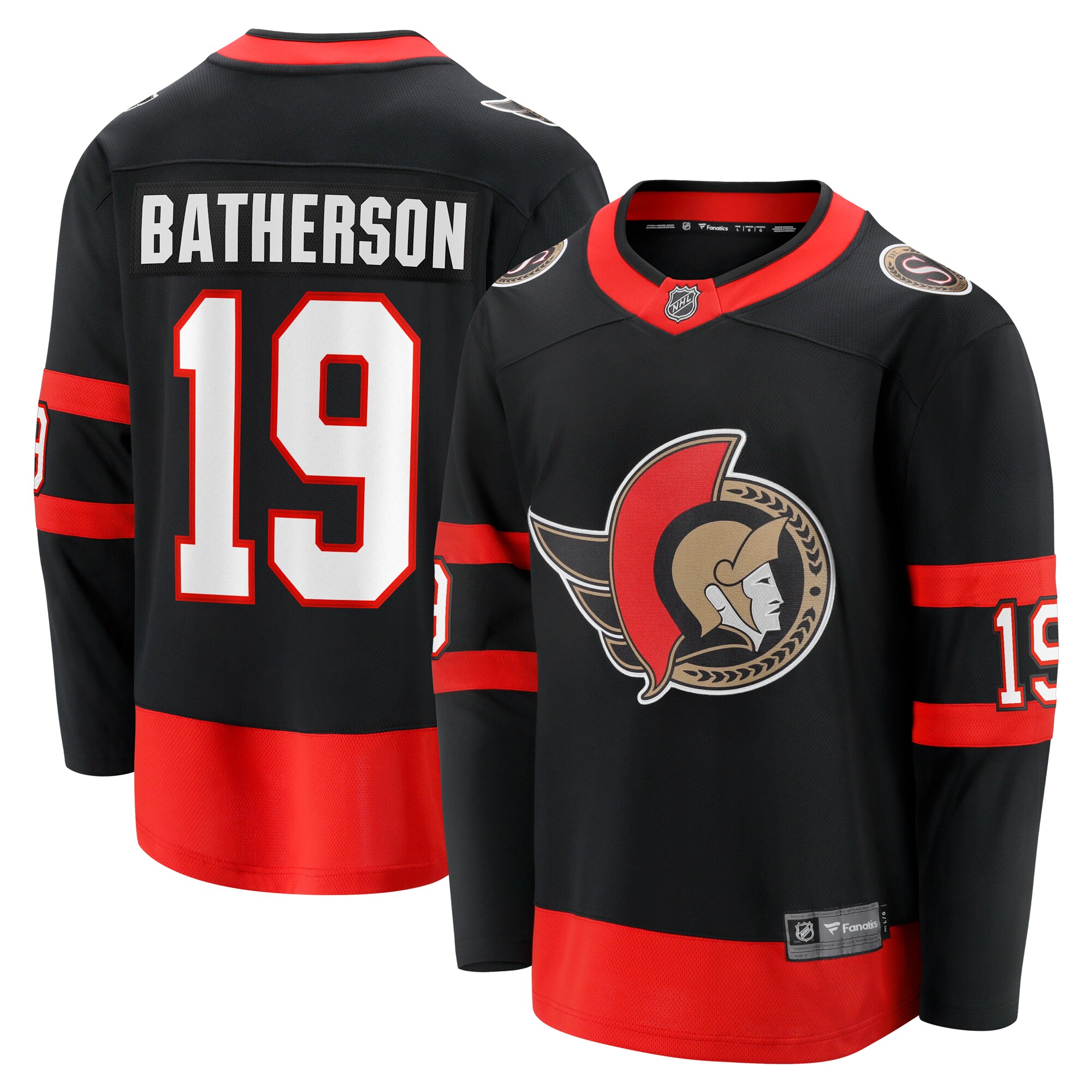 Ottawa Senators Drake Batherson Black Home Breakaway NHL Jersey Men's