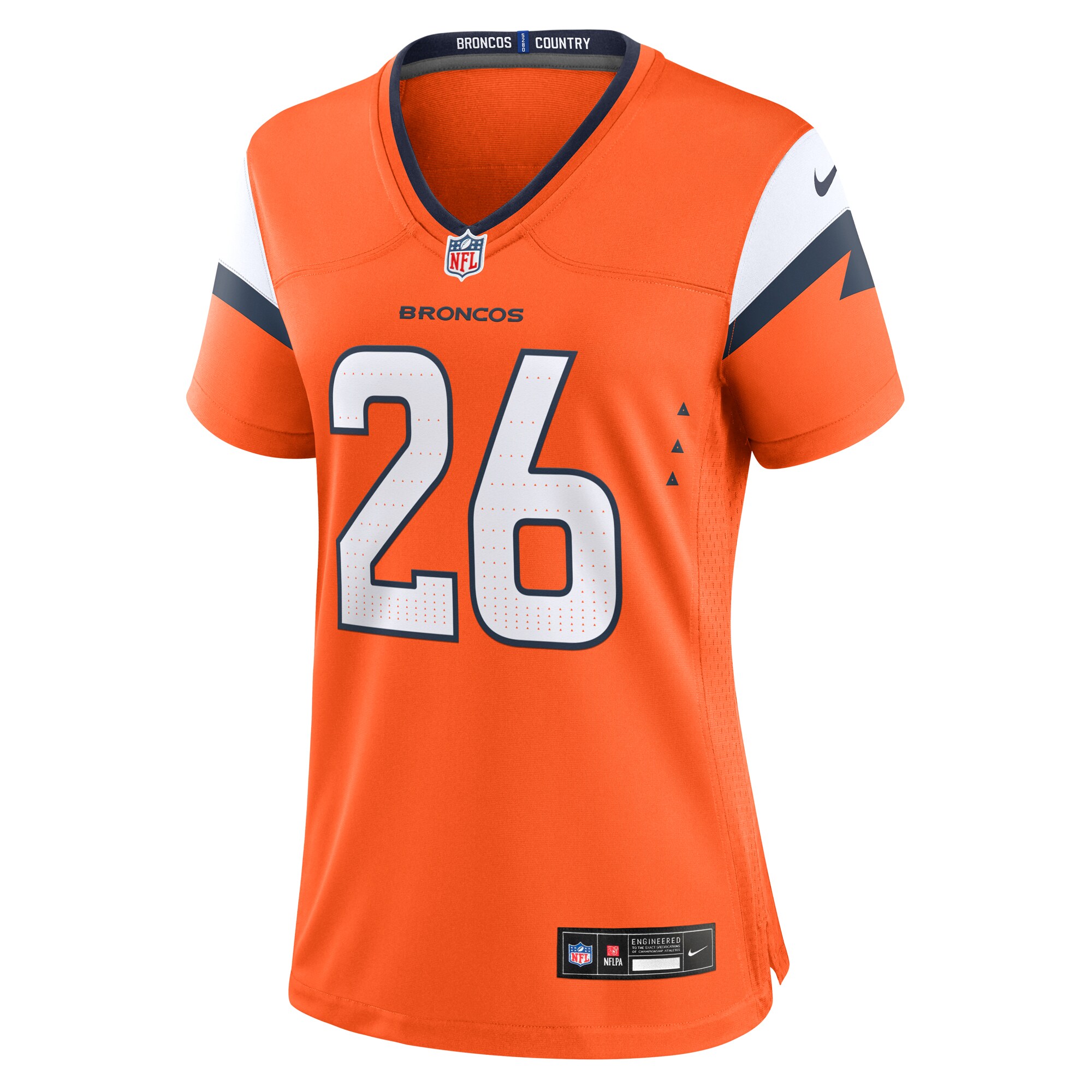 Denver Broncos Devon Key Orange Team Game NFL Jersey Women's