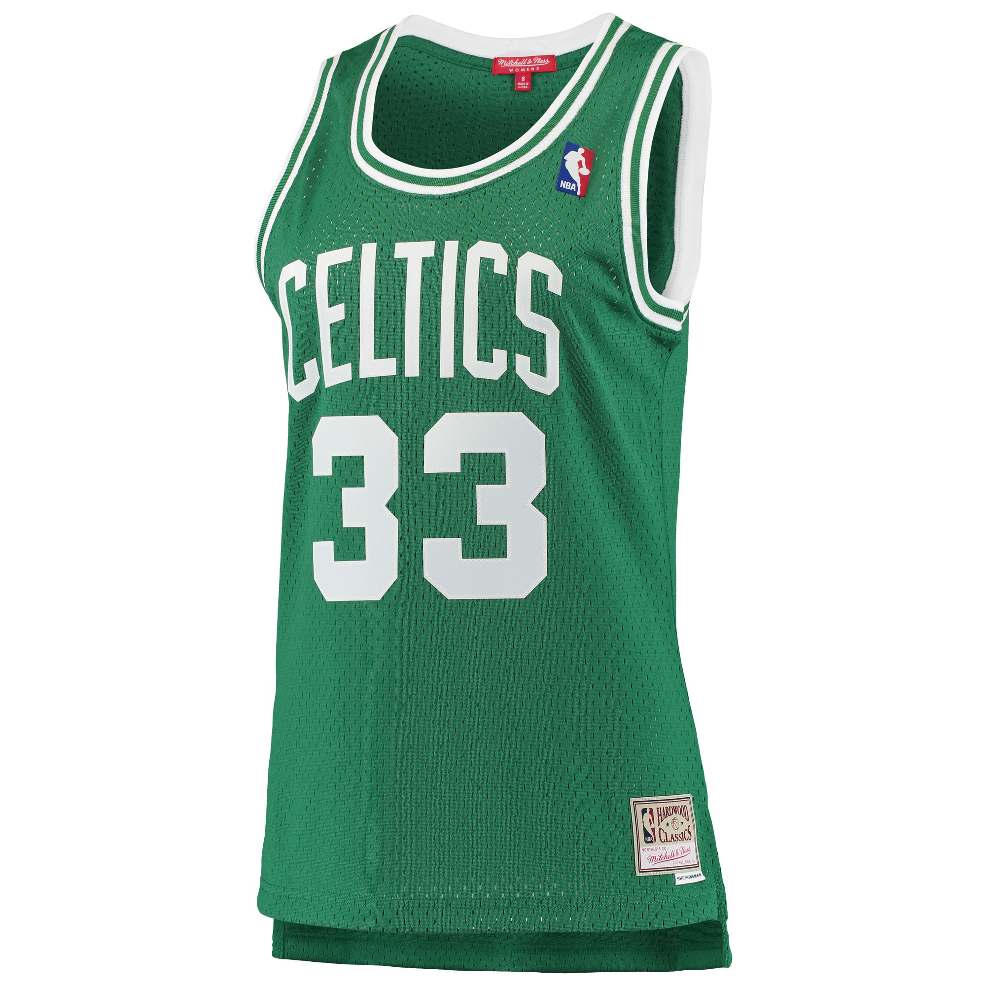 Mitchell Ness Larry Bird Kelly Green Boston Celtics 1985-86 Hardwood Classics Swingman NBA Jersey Women's