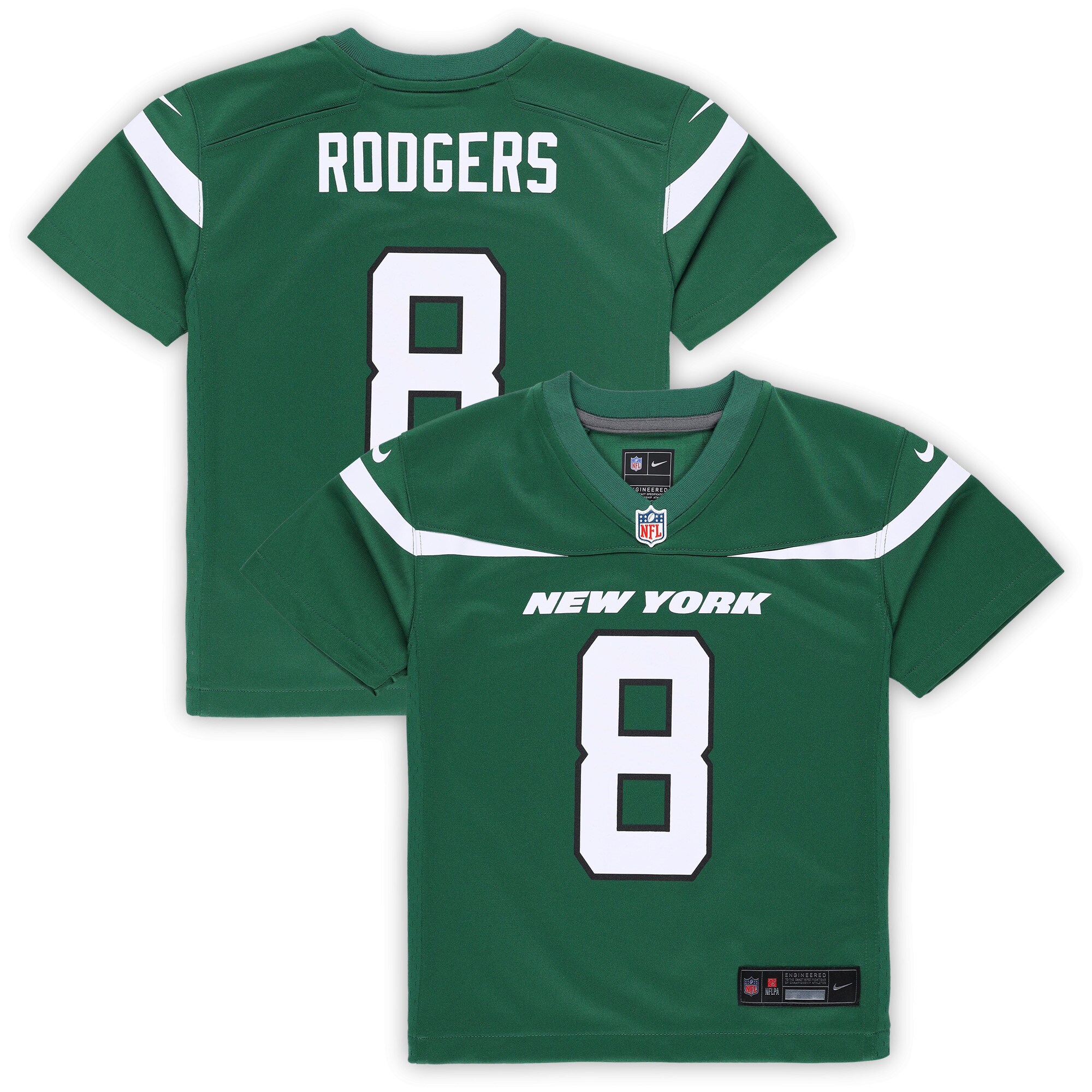 Preschool New York Jets Aaron Rodgers Gotham Green Game NFL Jersey Men's