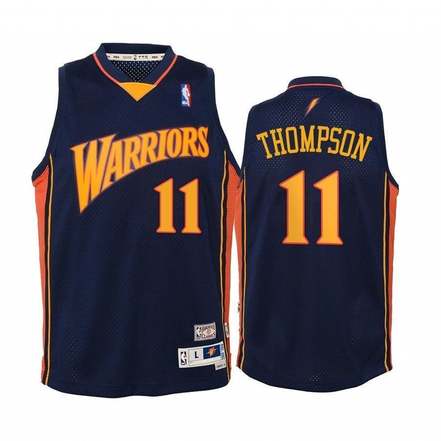 Klay Thompson Golden State Warriors Hardwood Classics Navy NBA Jersey Youth