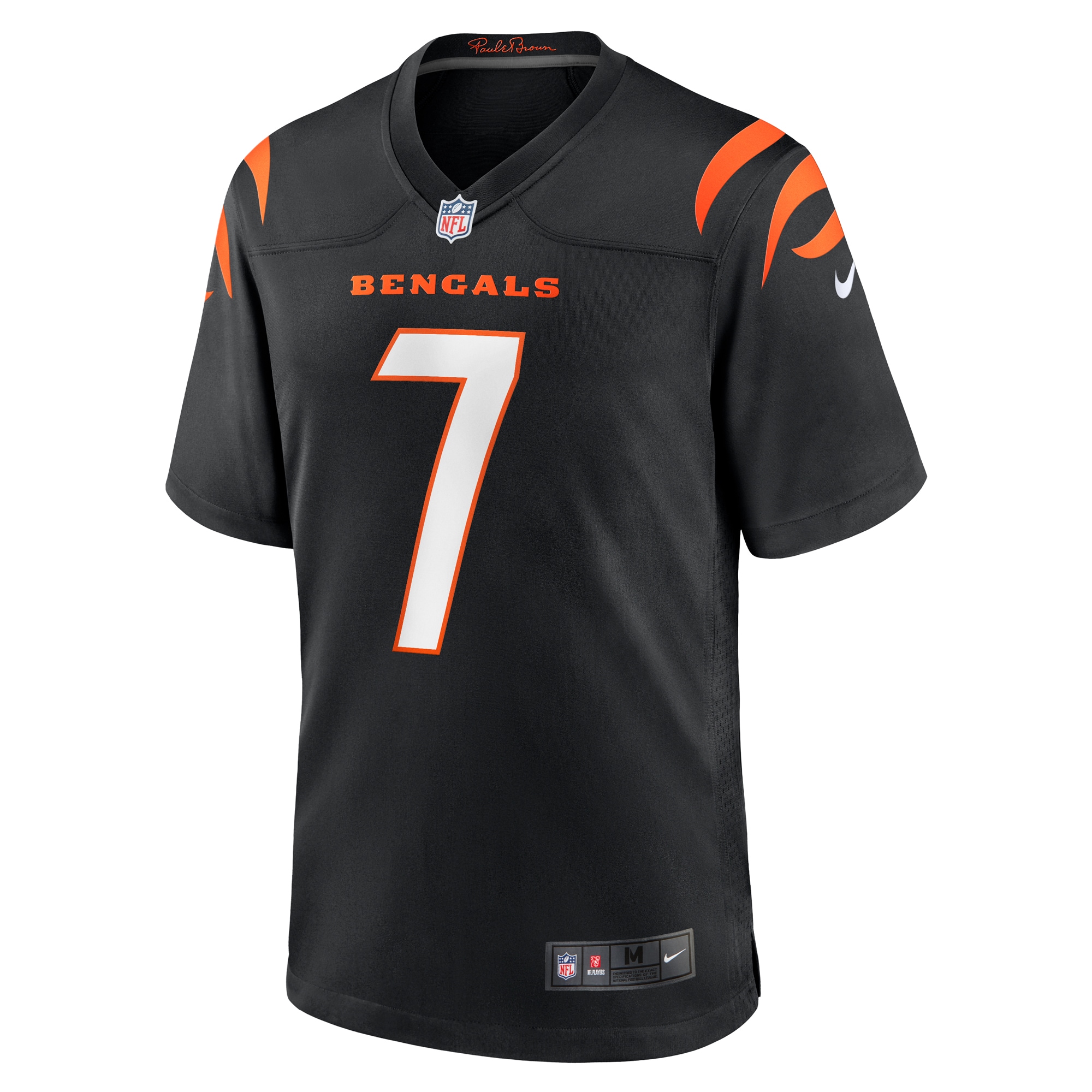 Cincinnati Bengals Will Grier Black Team Game NFL Jersey Men's