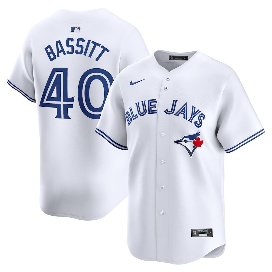 Chris Bassitt 40 Toronto Blue Jays Home Limited Player White MLB Jersey Men's
