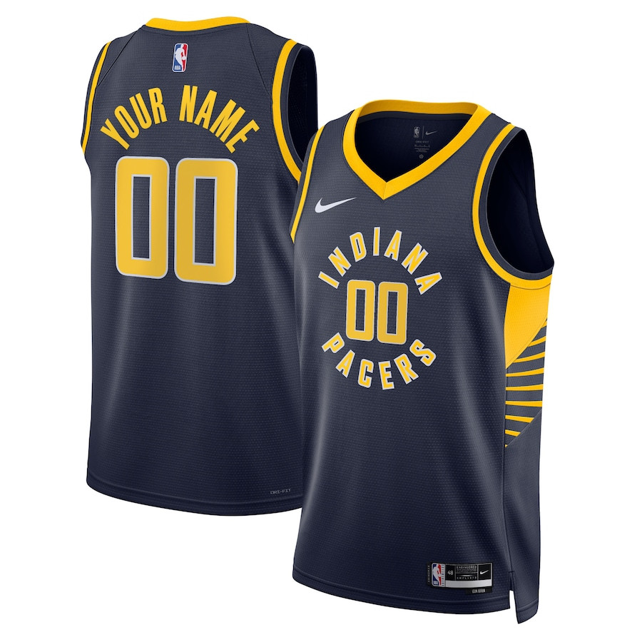 Indiana Pacers 2023/24 Icon Swingman Custom Navy NBA Jersey Men's