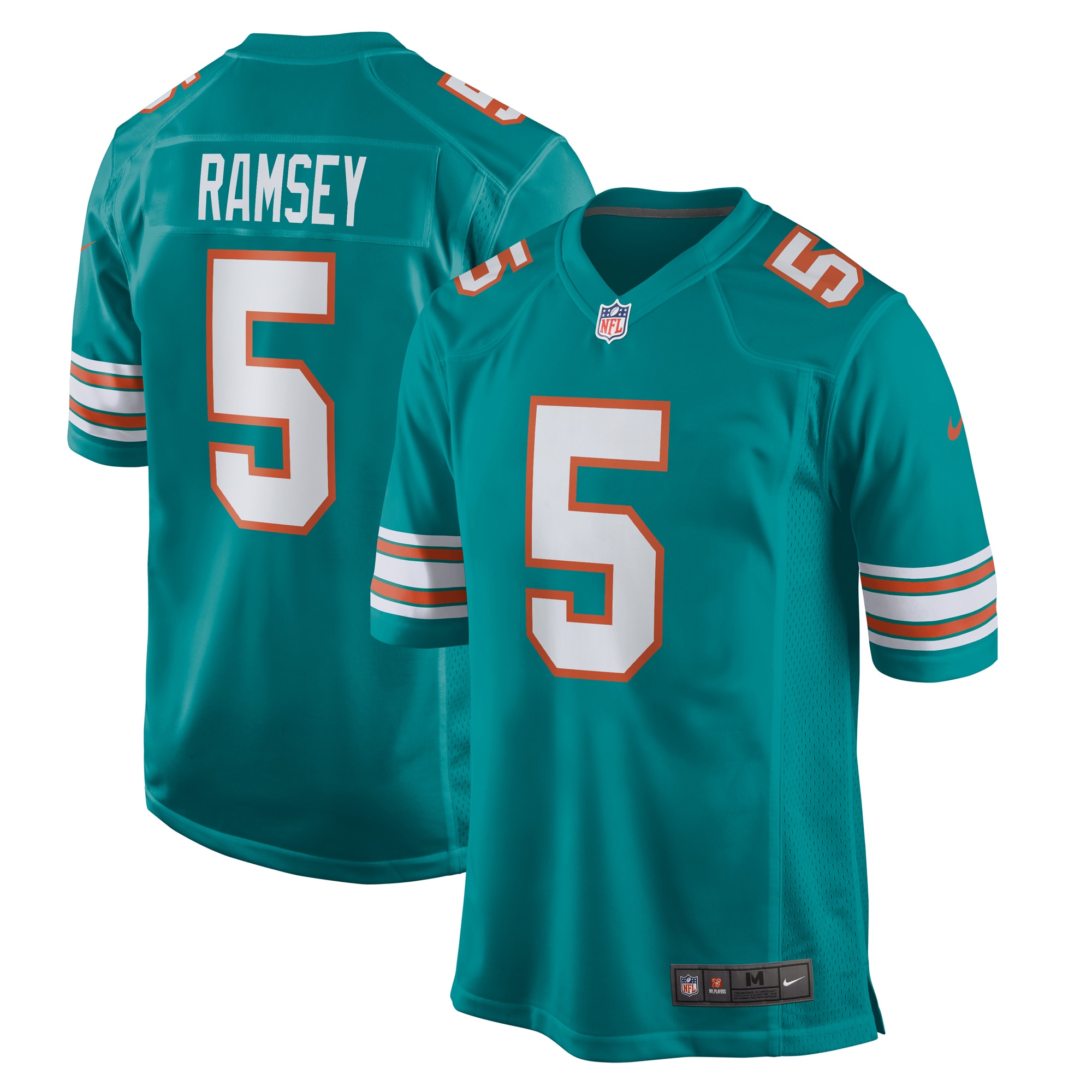 Miami Dolphins Jalen Ramsey Aqua Alternate Game NFL Jersey Men's