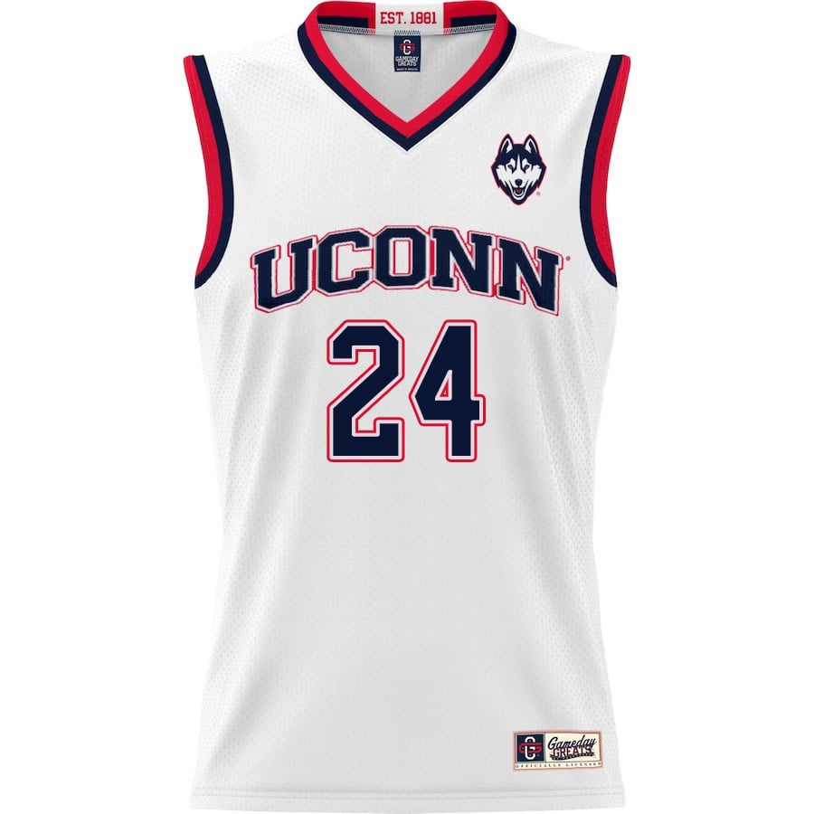 Jordan Hawkins 24 UConn Huskies White NCAA Jersey Men's