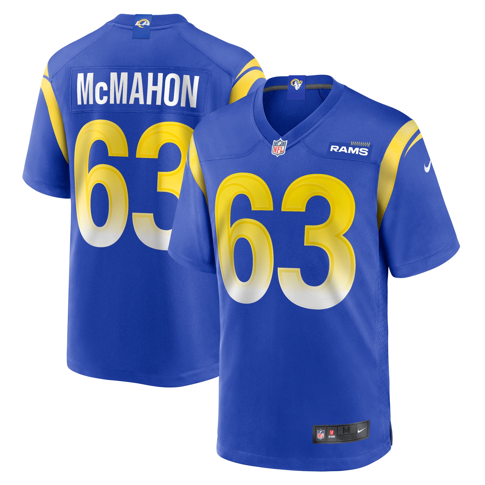 Los Angeles Rams Dylan McMahon Royal Team Game NFL Jersey Men's