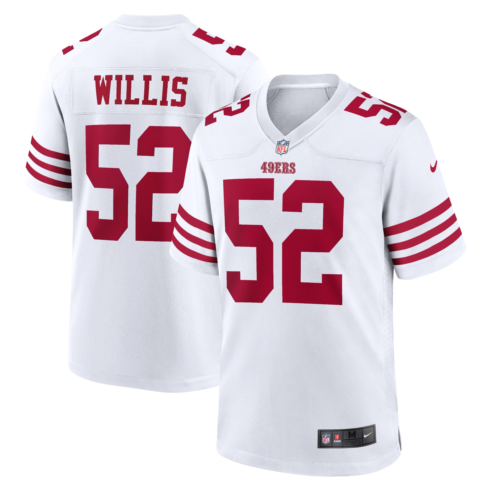 San Francisco 49ers Patrick Willis White Retired Player Game NFL Jersey Men's
