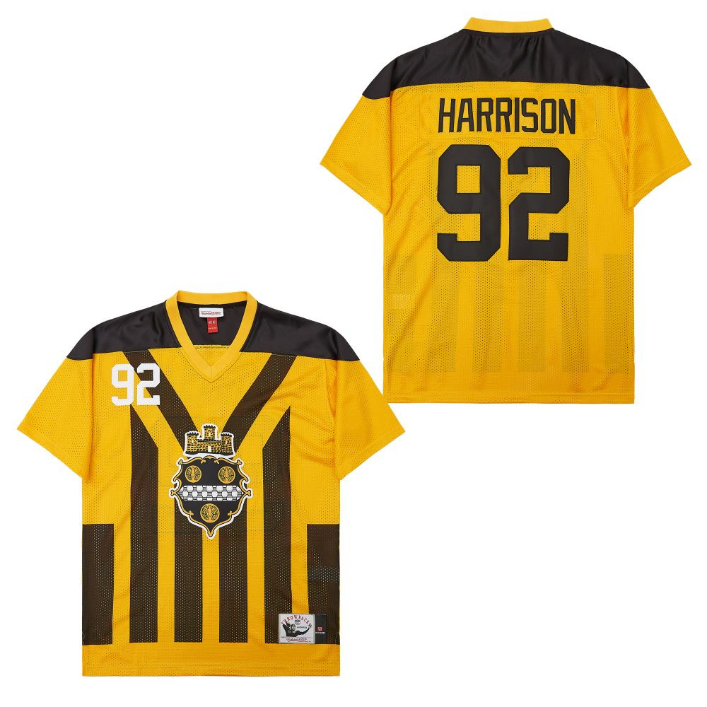 James Harrison 92 Pittsburgh Steelers Retro Throwback Legacy Black/Yellow NFL Jersey Men's