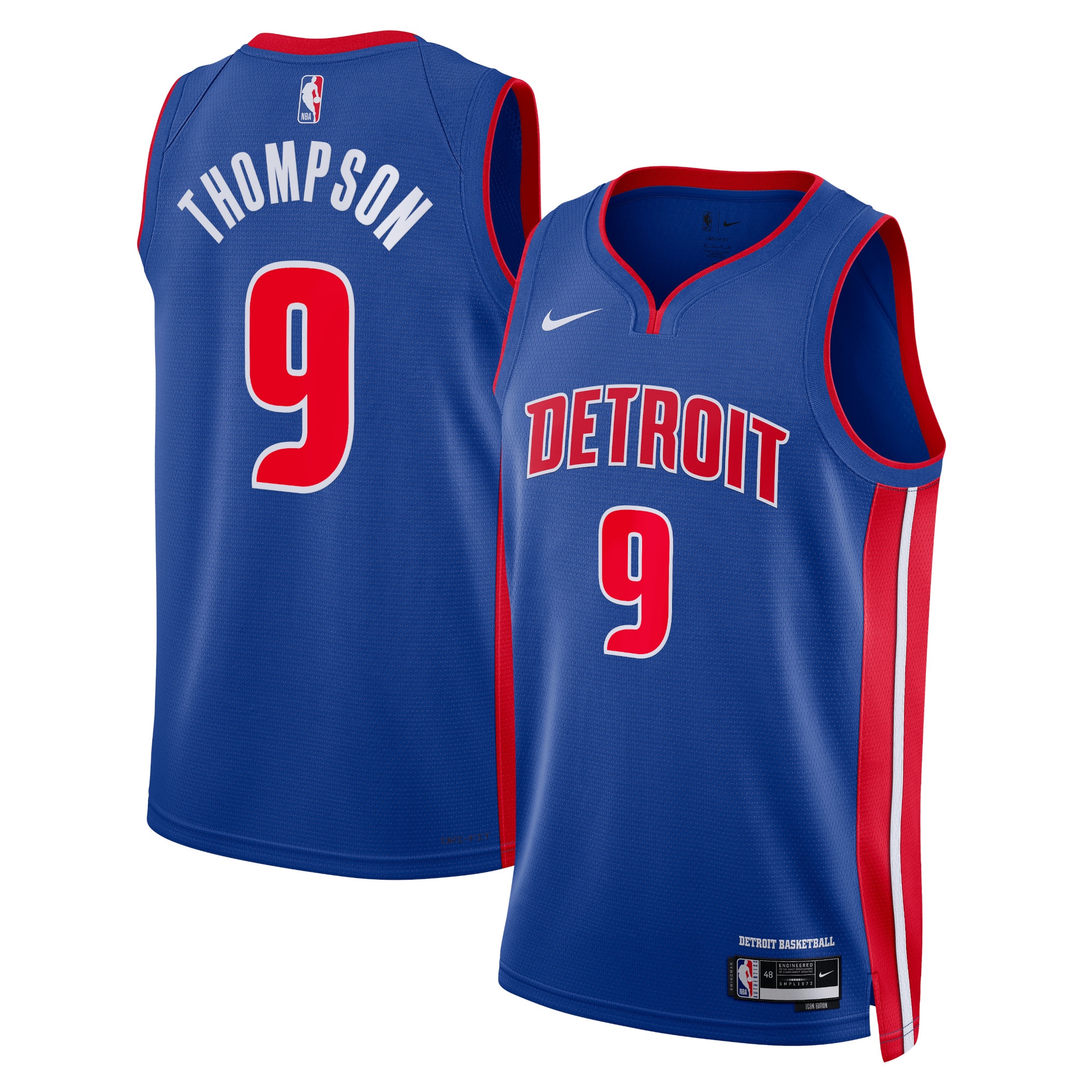 Detroit Pistons Icon Edition Swingman Blue Ausar Thompso Unisex NBA Jersey Unisex