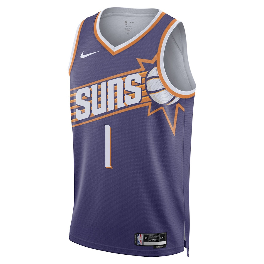 Devin Booker 1 Phoenix Suns 2023/24 Swingman Icon Edition Purple NBA Jersey Men's