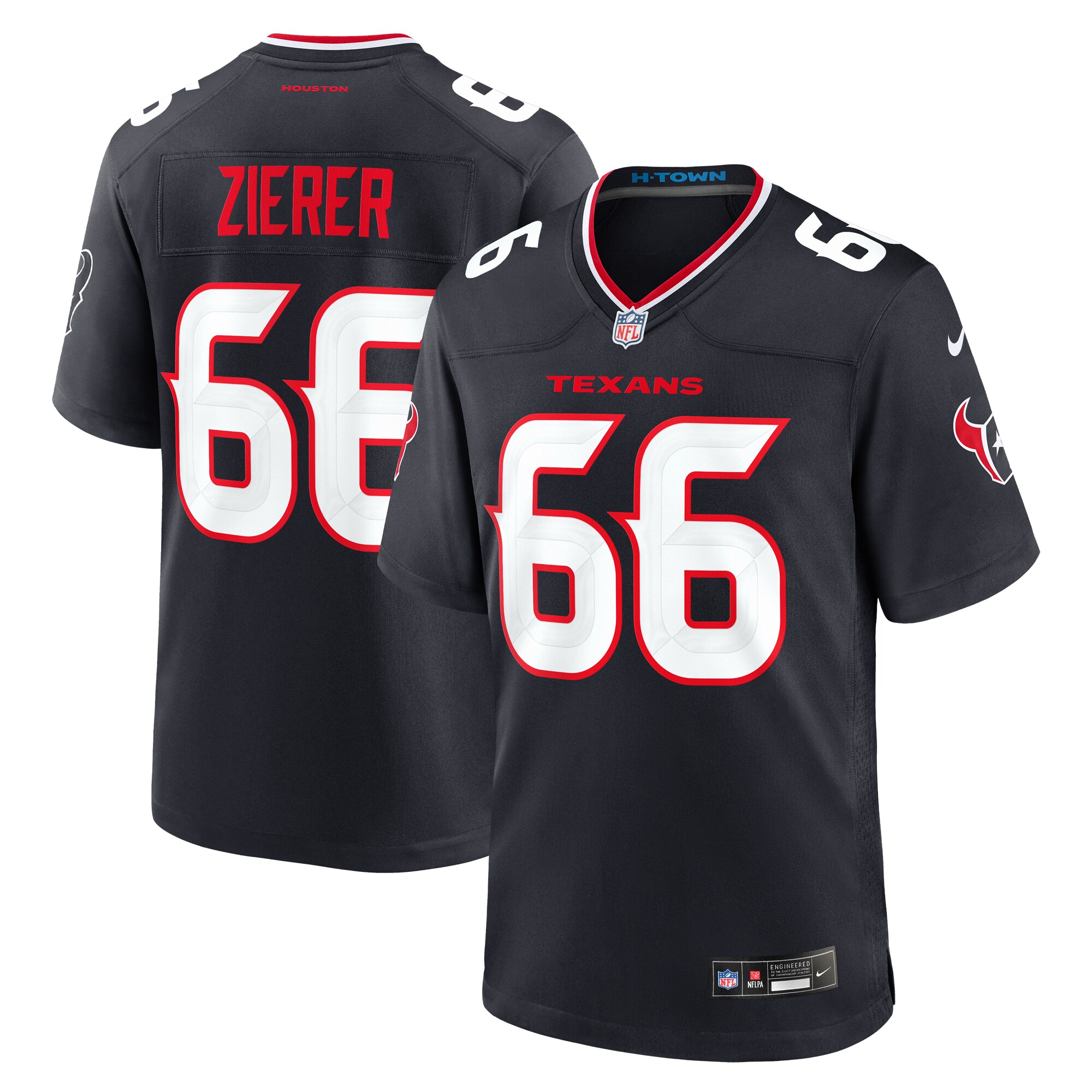 Houston Texans Kilian Zierer Navy Team Game NFL Jersey Men's