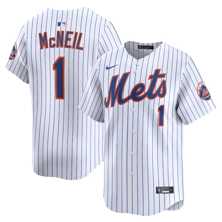 Jeff McNeil 1 New York Mets Alternate Limited Player White MLB Jersey Men's