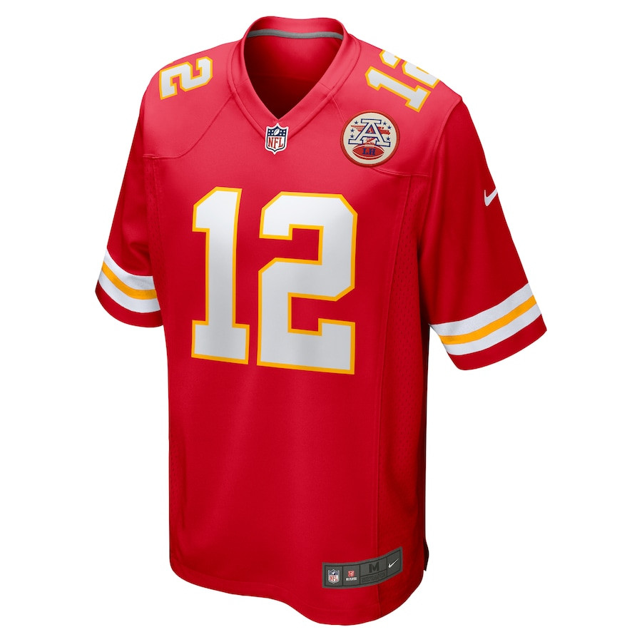 Jared Wiley 12 Kansas City Chiefs Game Red NFL Jersey Men's