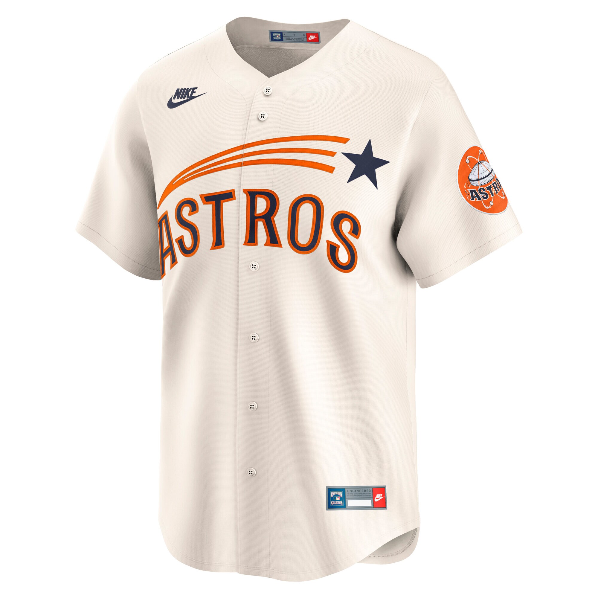Houston Astros Cream Throwback Cooperstown Collection Limited MLB Jersey Men's