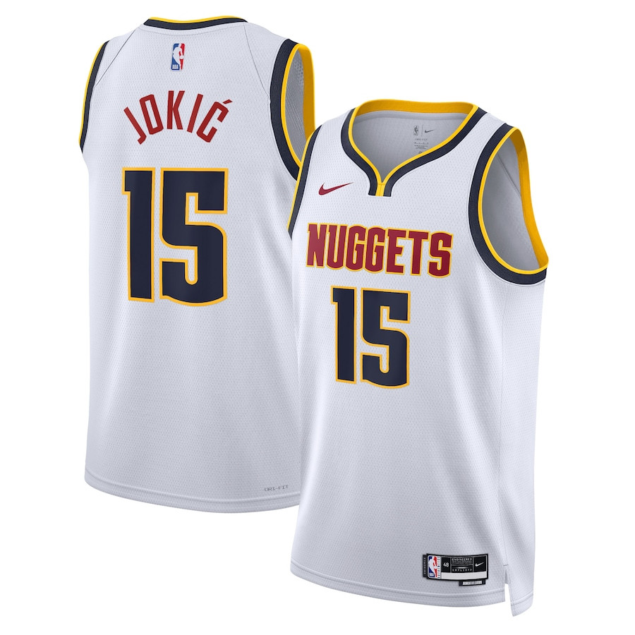 Nikola Joki? 15 Denver Nuggets Unisex Swingman Association Editio White NBA Jersey Unisex