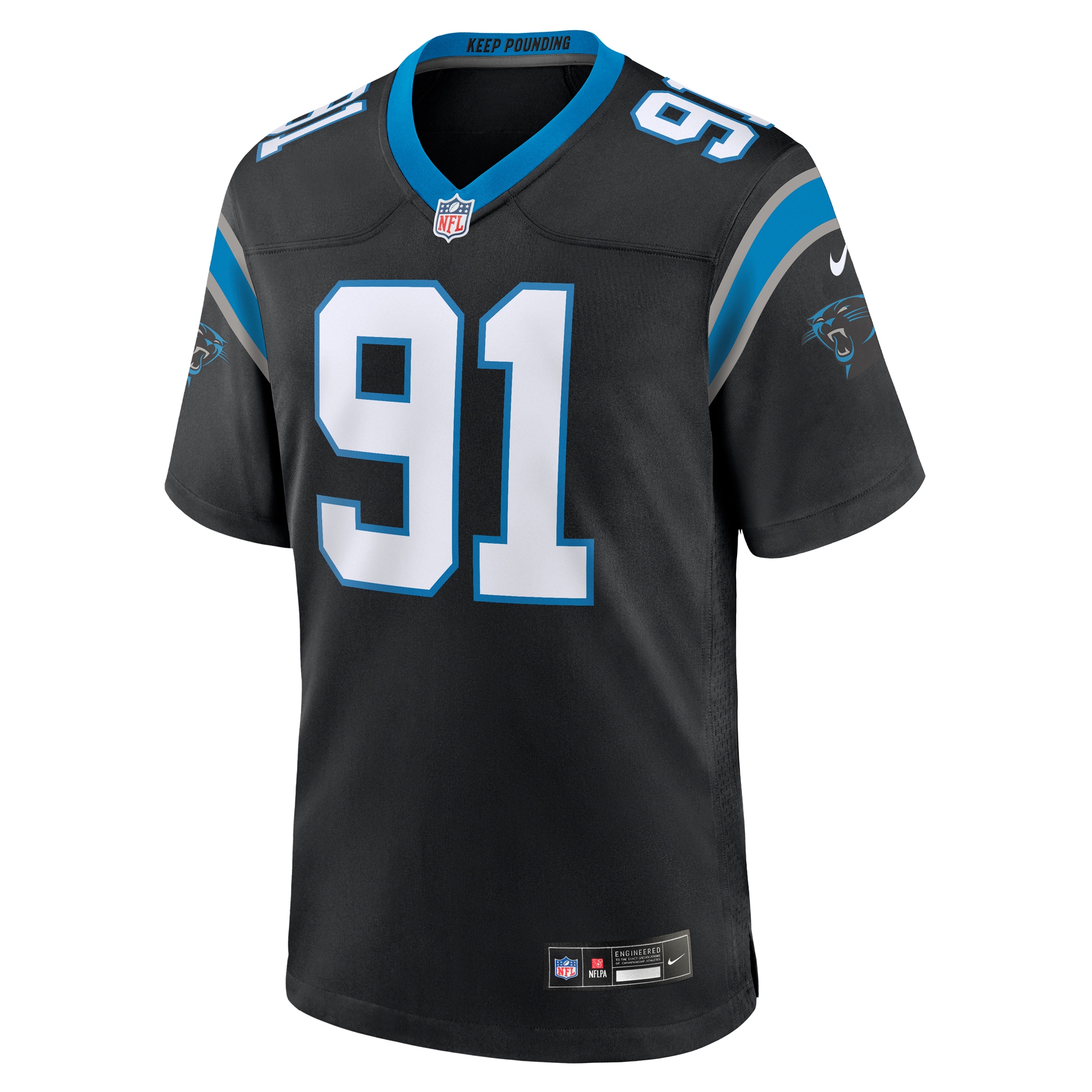 Carolina Panthers Nick Thurman Black Team Game NFL Jersey Men's