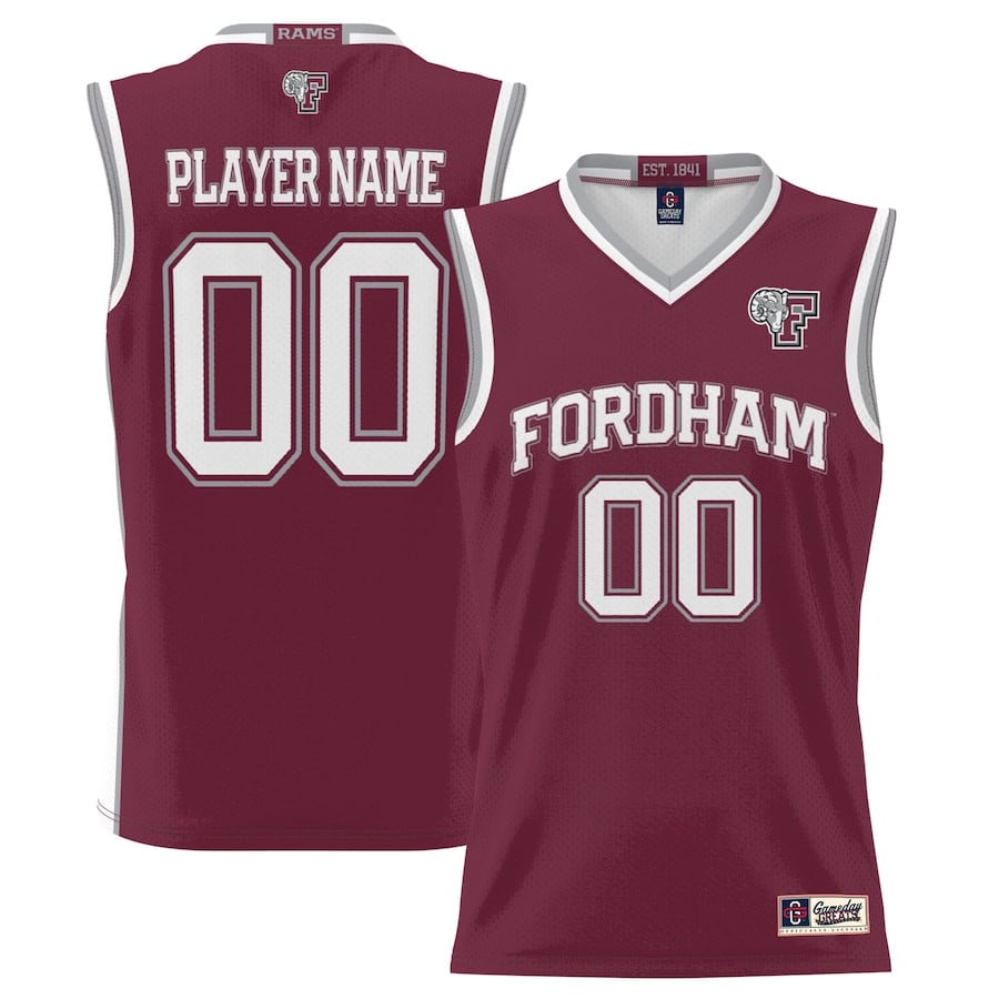 Fordham Rams NIL Custom Maroon NCAA Jersey Men's