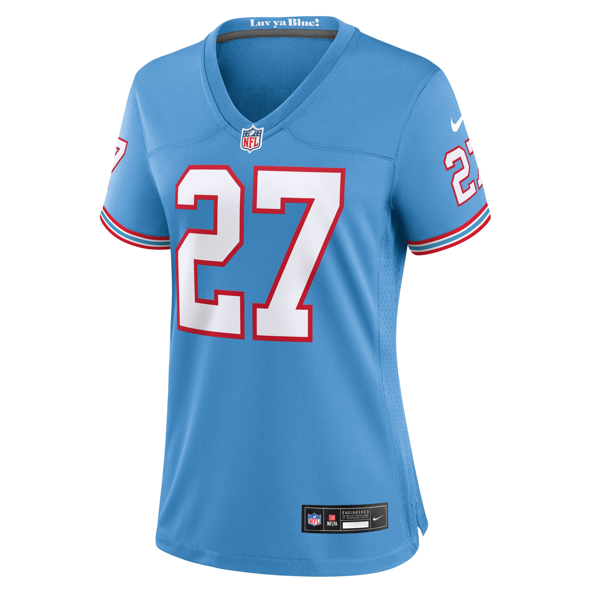 Tennessee Titans Eddie George Light Blue Oilers Throwback Retired Player Game NFL Jersey Women's