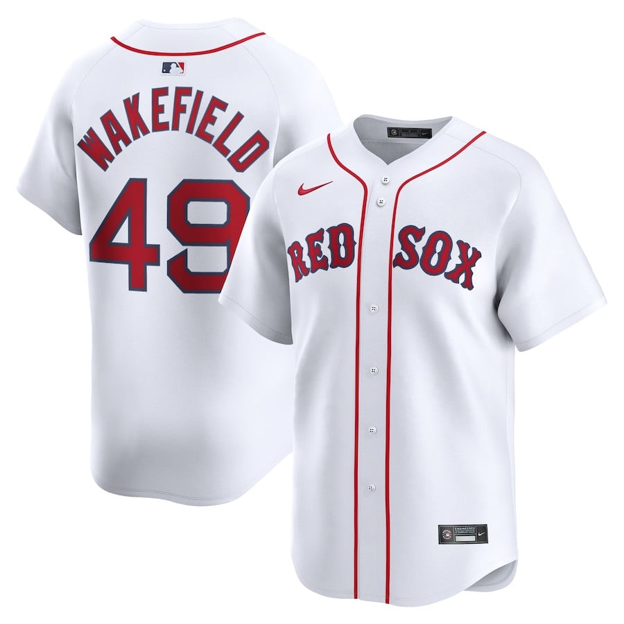 Tim Wakefield 49 Boston Red Sox Home Limited Player White MLB Jersey Men's