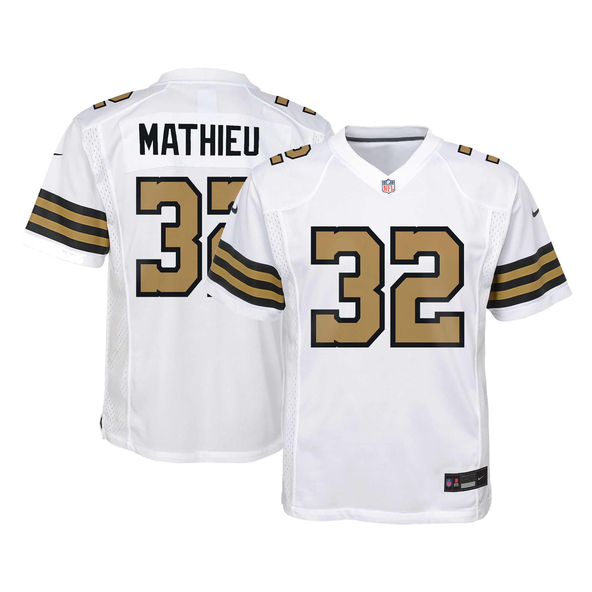 New Orleans Saints Tyrann Mathieu White Game NFL Jersey Youth