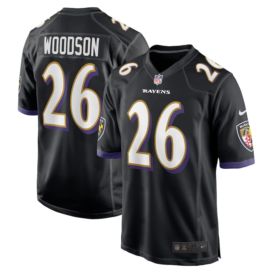 Rod Woodson 26 Baltimore Ravens Retired Black NFL Jersey Men's
