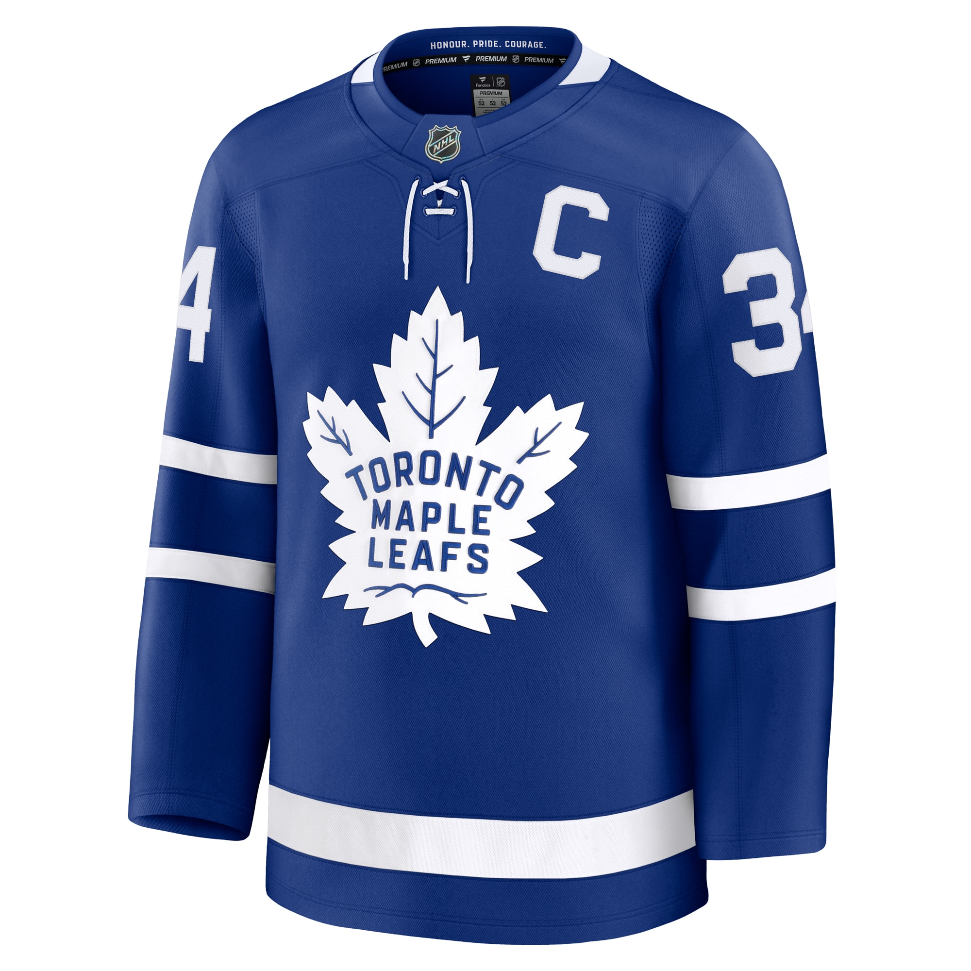 Toronto Maple Leafs Auston Matthews Blue Captain Patch Home Premium NHL Jersey Men's