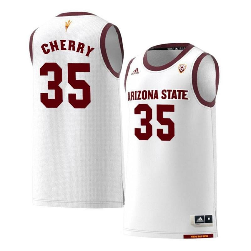 35 Taeshon Cherr White Retro Arizona State Sun Devils NCAA Jersey Men's
