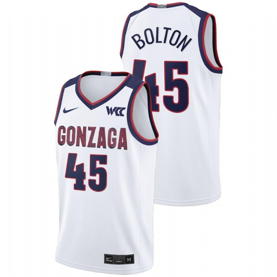 Gonzaga Bulldogs Rasir Bolton 45 202 White College Limited NCAA Jersey Men's
