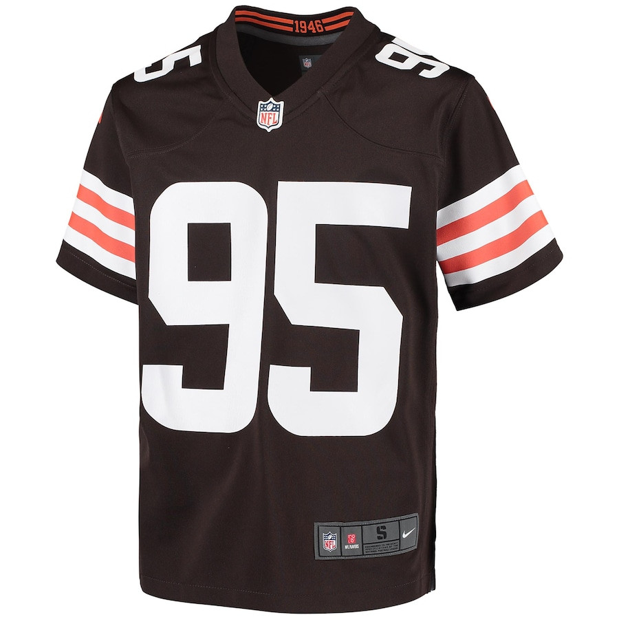 Myles Garrett 95 Cleveland Browns Game Brown NFL Jersey Youth